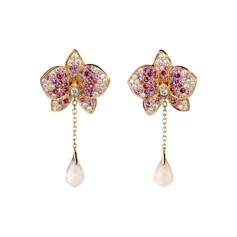 cartier orchid earrings price|cartier female earrings.